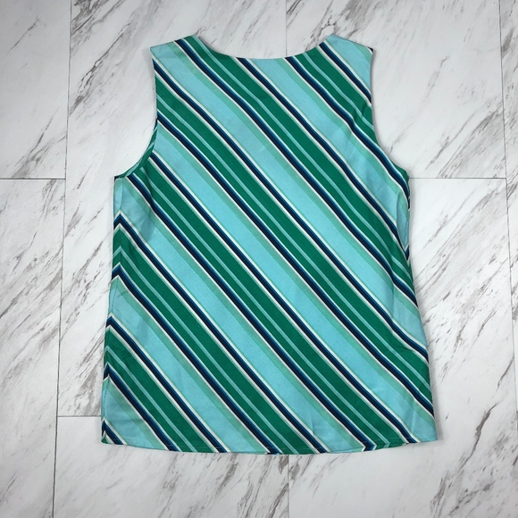 Blue Striped Blouse Size 2 NWOT!. - Picture 2 of 6